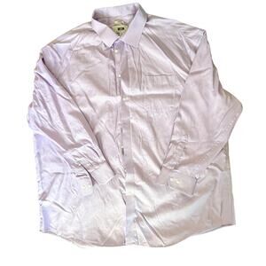 Joseph Abboud Mens Dress 20 35/37 Tall 100% Egyptian Cotton Long Sleeve Purple